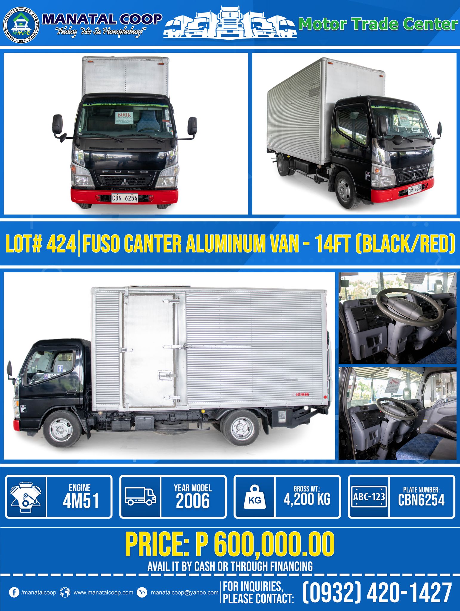 "lot-424-fuso-canter-aluminum-van-14ft-black-red/